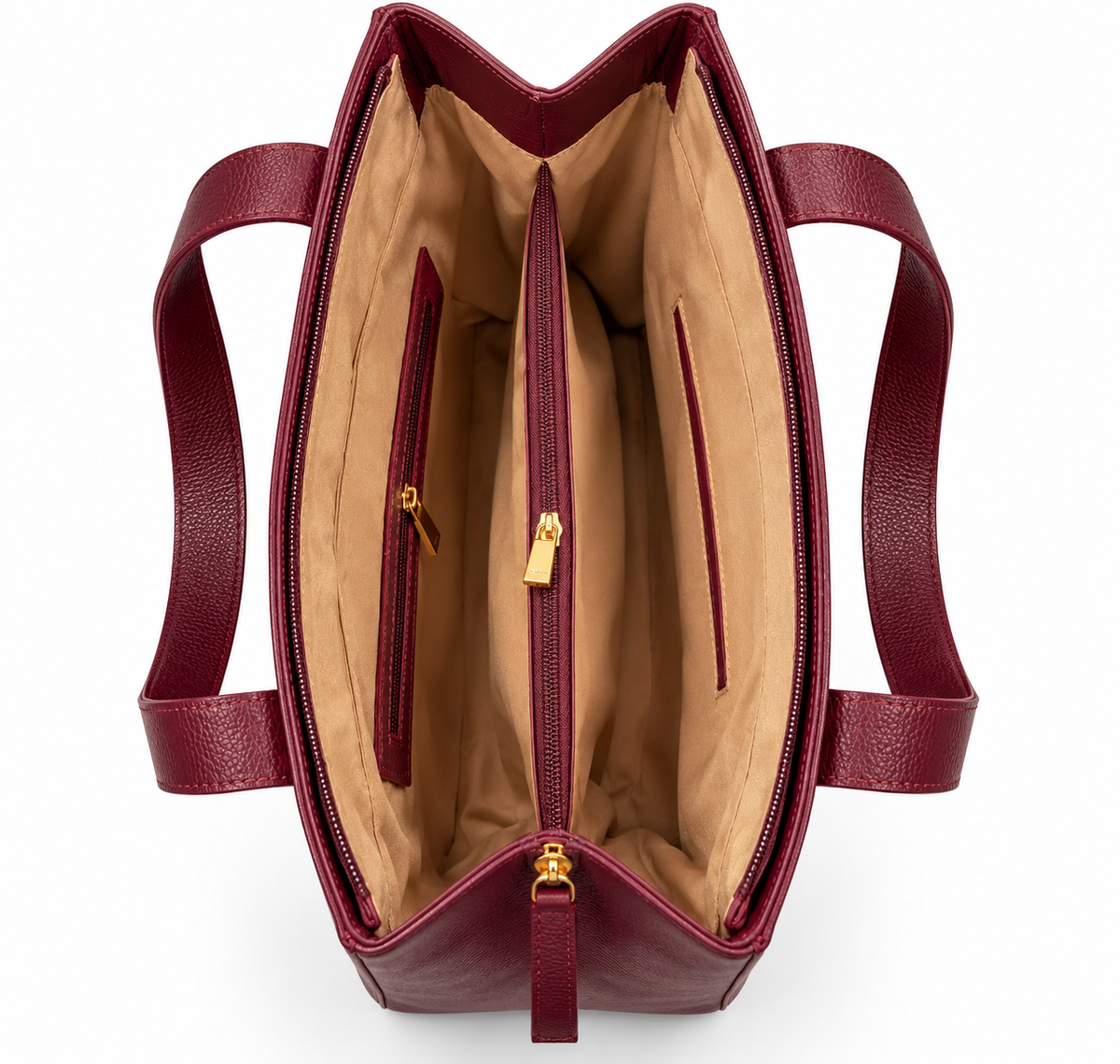Bolso Tote Vinotinto en Cuero 100% Natural