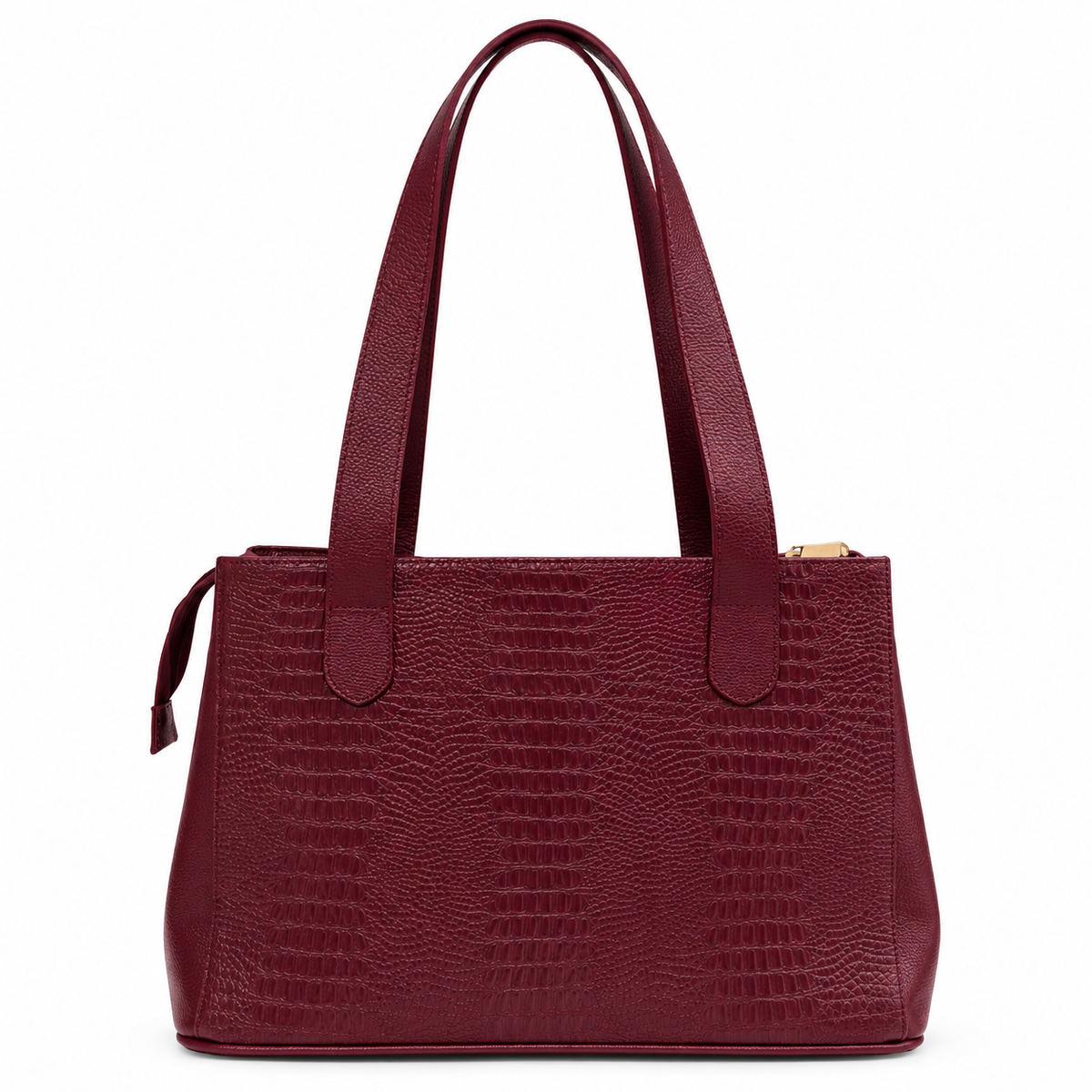 Bolso Tote Vinotinto en Cuero 100% Natural