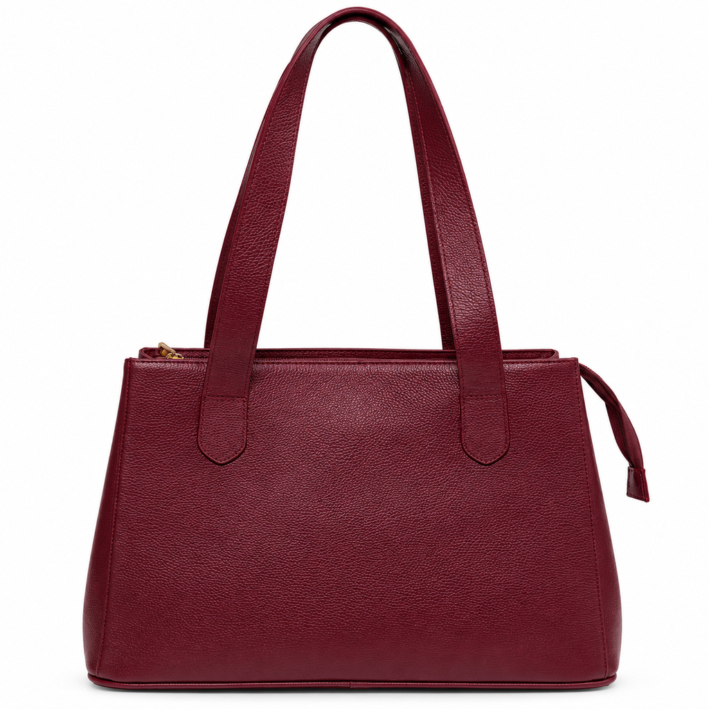 Bolso Tote Vinotinto en Cuero 100% Natural