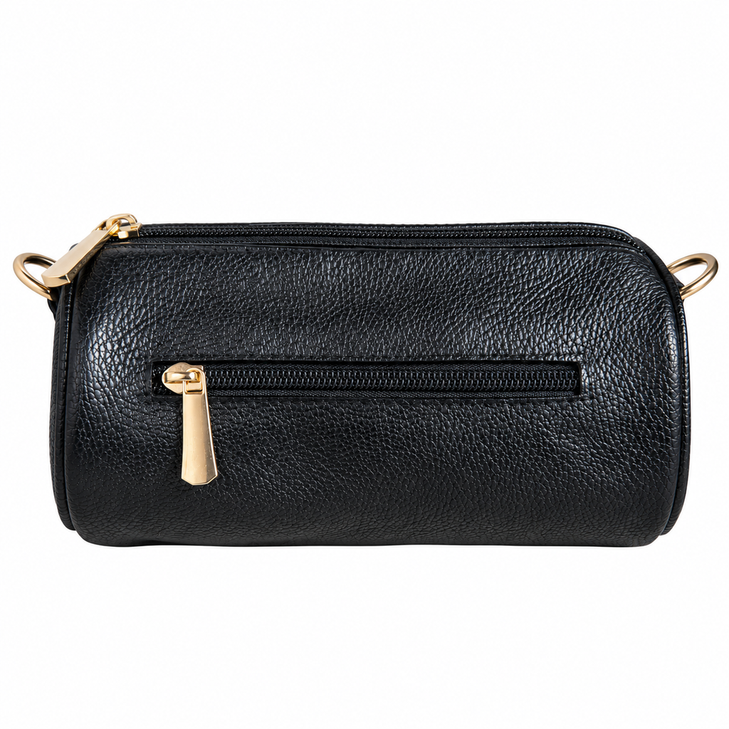 Bolso Crossbody de Cuero –  Correa Negra