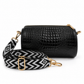 Bolso Crossbody de Cuero – Diseño Cilíndrico Texturizado