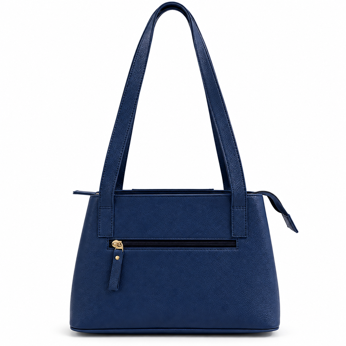 Bolso de Cuero Azul Marino con Textura