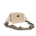 Bolso manos Libres crema 100% Cuero
