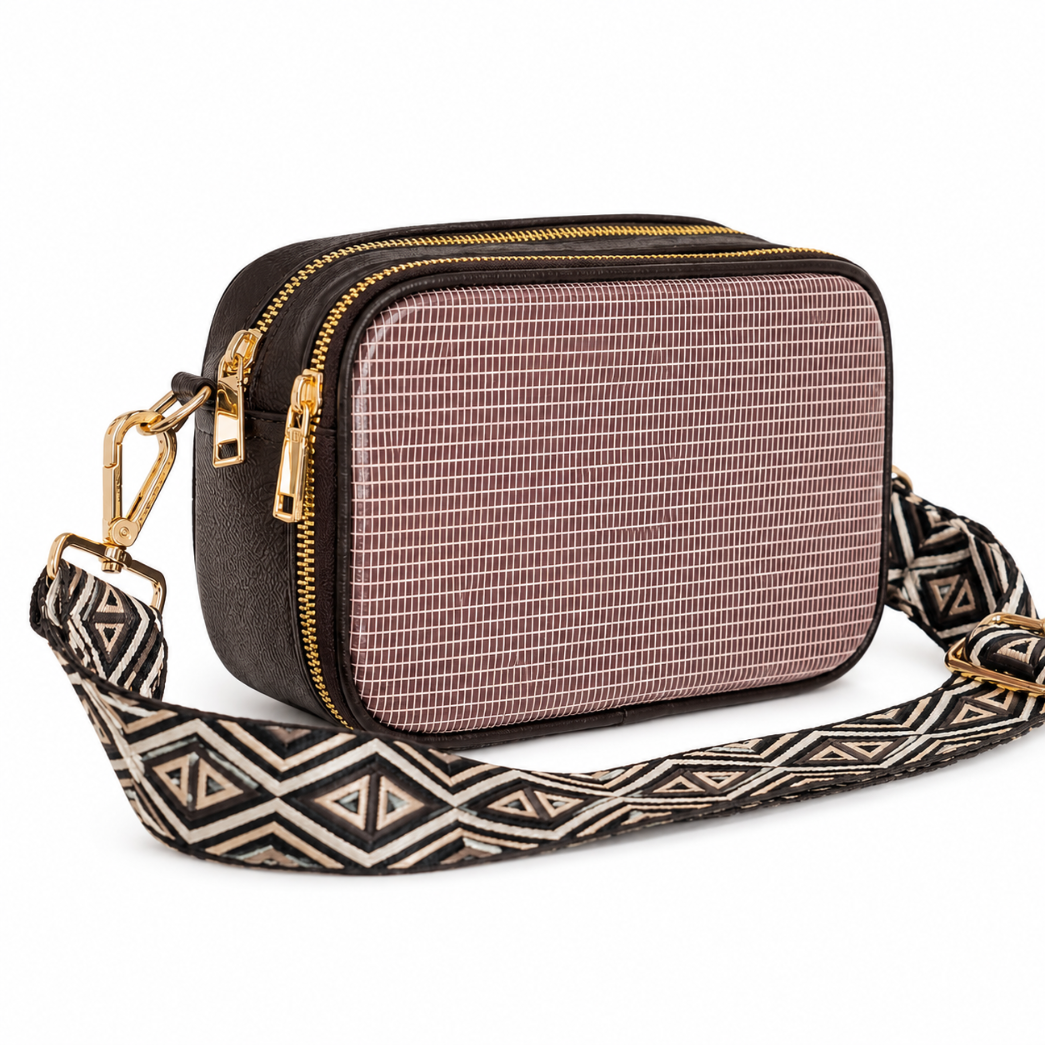 Bolso Crossbody Marron 100% Cuero