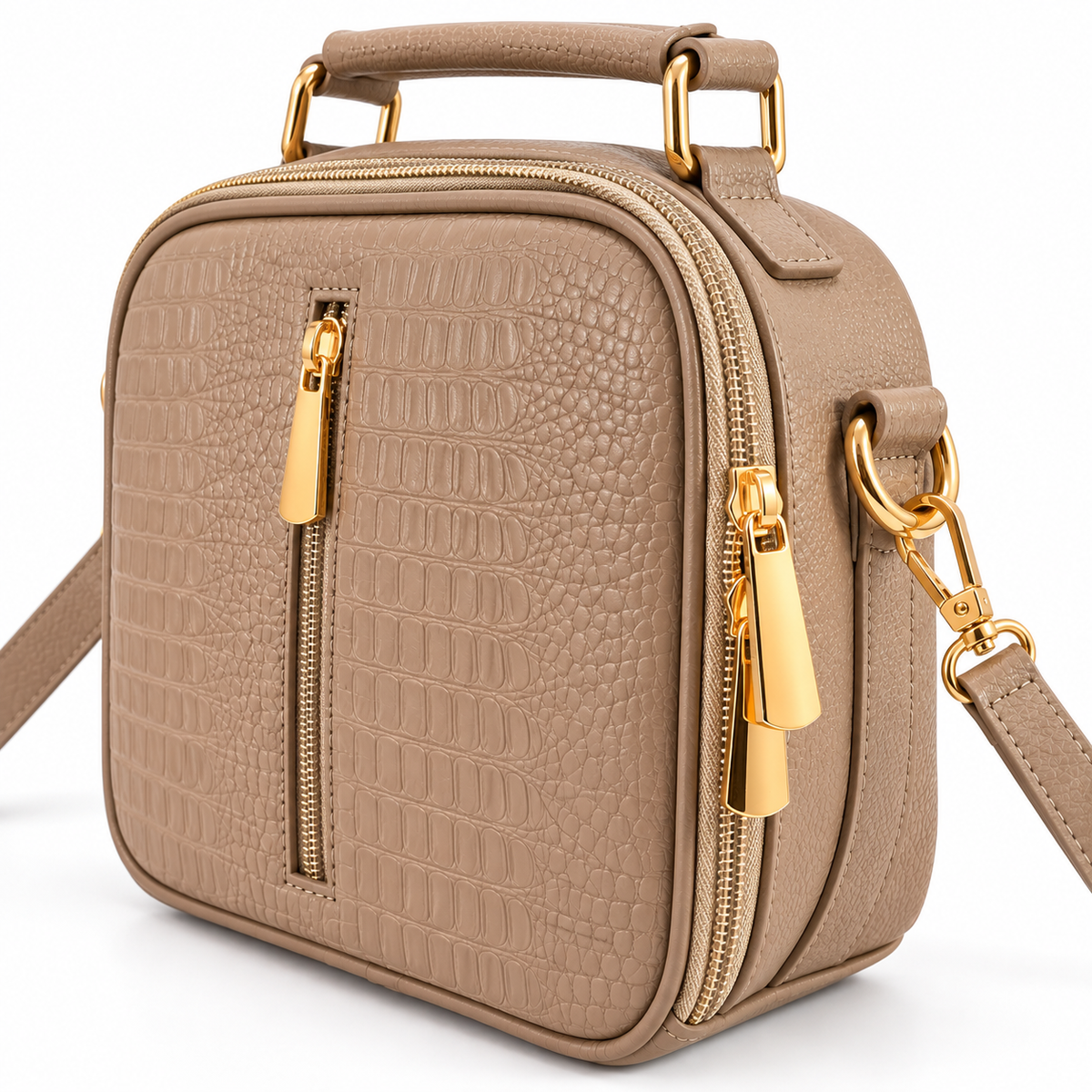 Bolso Manos Libres de Cuero – Diseño Texturizado