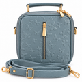 Bolso Manos Libres de Cuero – Diseño Texturizado Azul